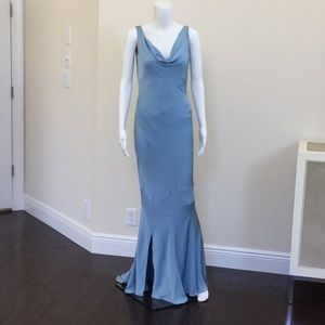 John Galliano Powder Blue Gown